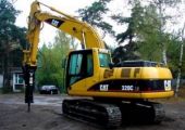 Аренда гусеничного экскаватора с гидромолотом 20 т
